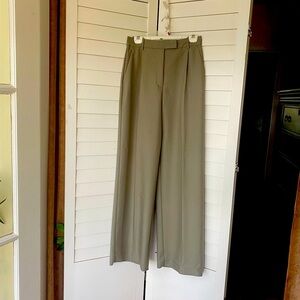 Zara Olive Green Wide Leg Trousers